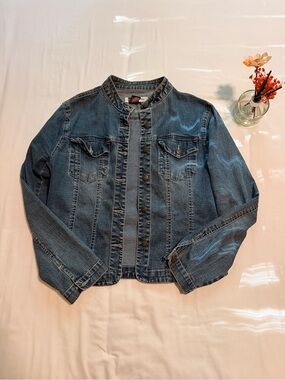 Live a Little Women's Denim Jacket - Blue